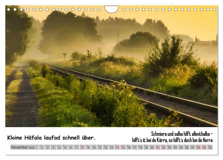 Produktbild: Schw&auml;bische Sprichw&ouml;rter 1 Wi ma hald so said! (Wandkalender 2026 DIN A4 quer), CALVENDO Monatskalender