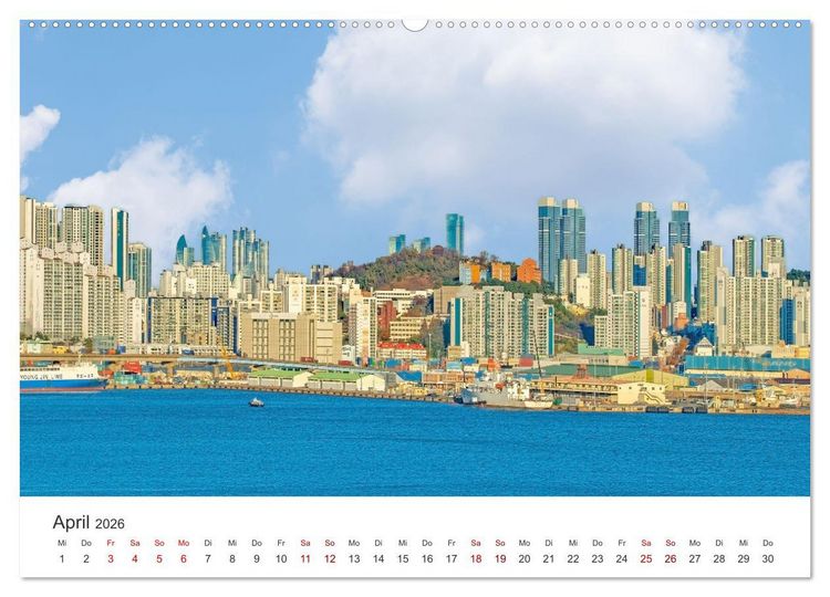 Produktbild: Busan - Hafenstadt in S&uuml;dkorea (Wandkalender 2026 DIN A2 quer), CALVENDO Monatskalender