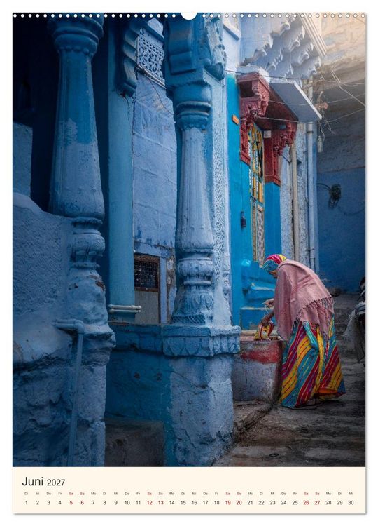 Produktbild: Stra&szlig;enleben in Rajasthan (hochwertiger Premium Wandkalender 2027 DIN A2 hoch), Kunstdruck in Hochglanz