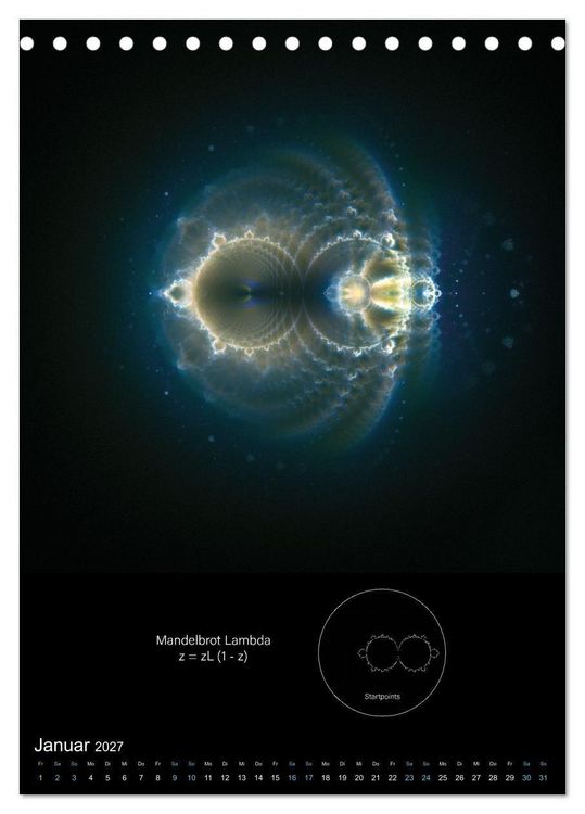 Produktbild: Buddhabrot fractal art (Tischkalender 2027 DIN A5 hoch), CALVENDO Monatskalender