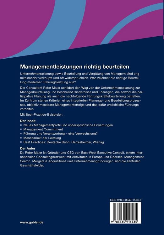 Produktbild: Managementleistungen richtig beurteilen
