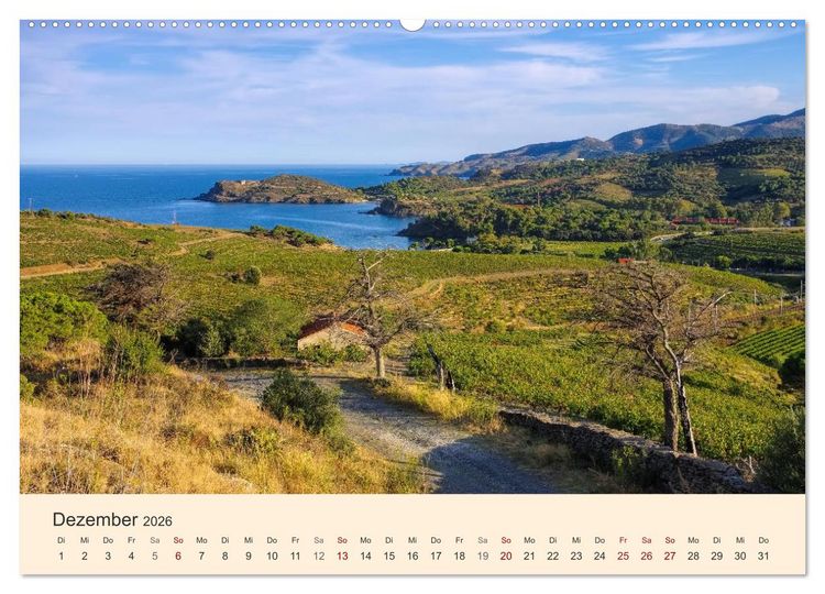 Produktbild: Cote Vermeille - Wo die Pyren&auml;en das Meer k&uuml;ssen (Wandkalender 2026 DIN A2 quer), CALVENDO Monatskalender