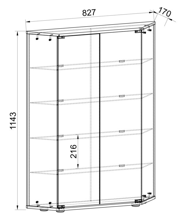 Produktbild: Wandvitrine H&auml;ngevitrine Glasvitrine Benila L