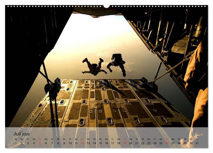 Produktbild: Fallschirmspringer. Absprung der U.S. Navy Seals (Wandkalender 2026 DIN A2 quer), CALVENDO Monatskalender