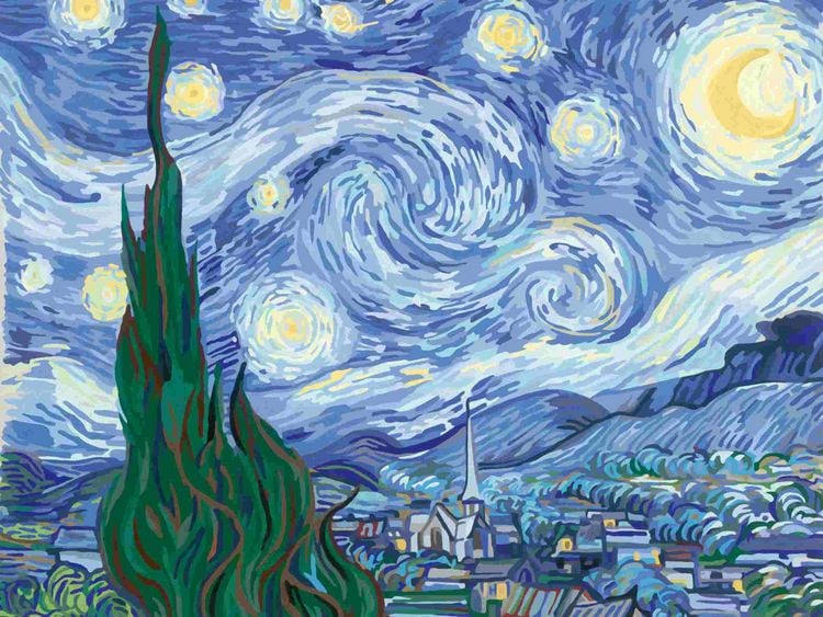 Produktbild: CreArt Canvas Leinwand - Leinwand Sternennacht (Van Gogh)