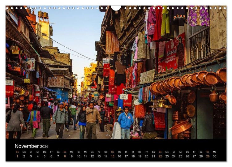 Produktbild: Nepal - In den Stra&szlig;en von Kathmandu (Wandkalender 2026 DIN A3 quer), CALVENDO Monatskalender