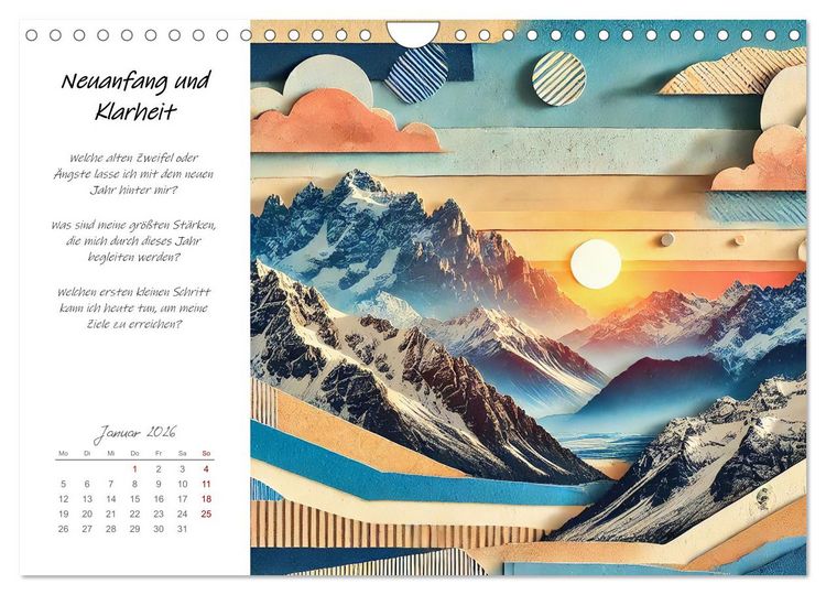 Produktbild: Dein Jahr der St&auml;rke - Reflexionskalender f&uuml;r mehr Selbstbewusstsein (Wandkalender 2026 DIN A4 quer), CALVENDO Monatskalender