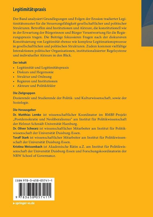 Produktbild: Legitimit&auml;tspraxis