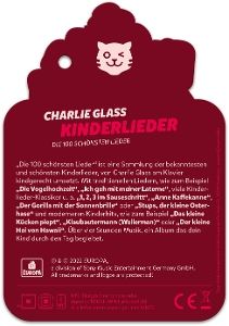 Produktbild: Kinder Lieder (Charlie Glass) - Die 100 Besten Kin