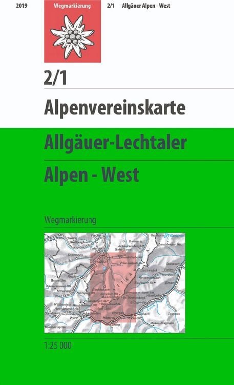 Produktbild: DAV Alpenvereinskarte 02/1 Allg&auml;uer - Lechtaler Alpen - West 1 : 25 000