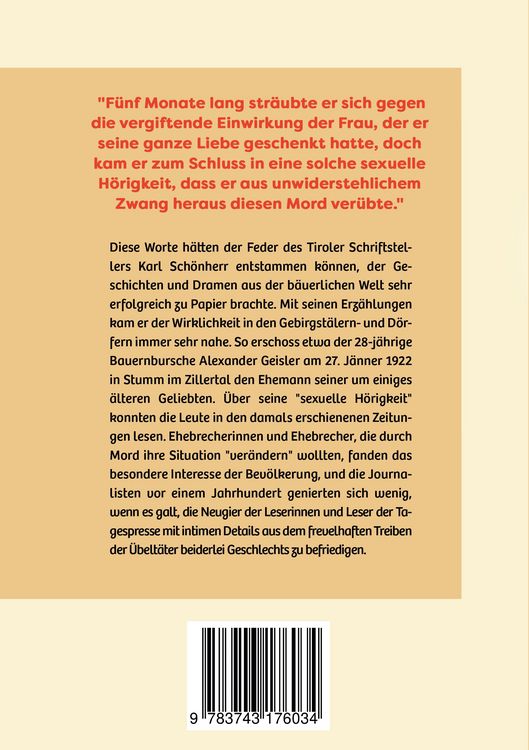 Produktbild: Ehebruch und Gattenmord im frommen Land Tirol