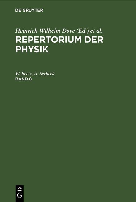 Produktbild: Repertorium der Physik. Band 8