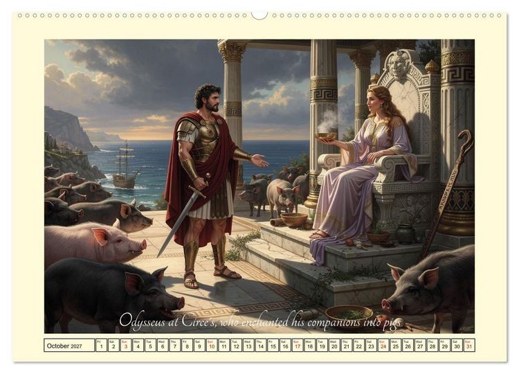 Produktbild: The adventurous journey of Odysseus (Wall Calendar 2027 DIN A2 landscape), CALVENDO 12 Month Wall Calendar