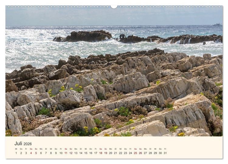 Produktbild: Wundersch&ouml;ne C&ocirc;te d'Azur (Wandkalender 2026 DIN A2 quer), CALVENDO Monatskalender