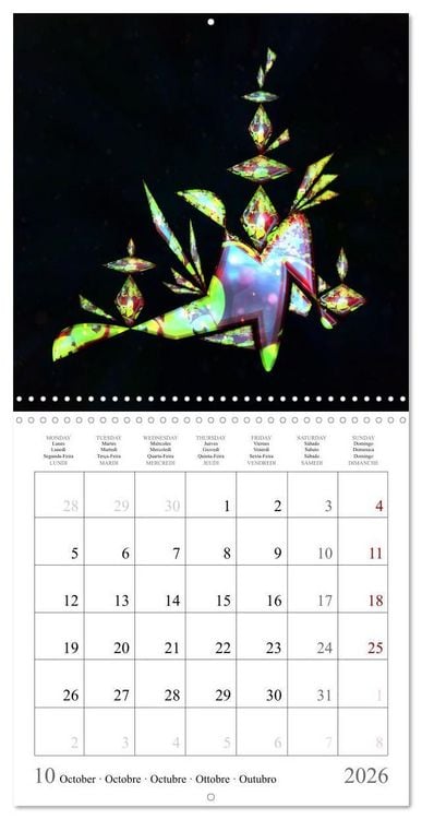 Produktbild: Une harmonie color&eacute;e (Calendrier mural carr&eacute; 2026 30x30 cm) Calendrier double avec une page pour vos prises de notes