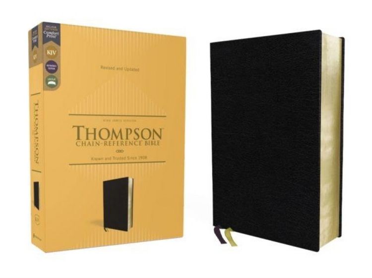 Produktbild: KJV, Thompson Chain-Reference Bible, European Bonded Leather, Black, Red Letter, Comfort Print