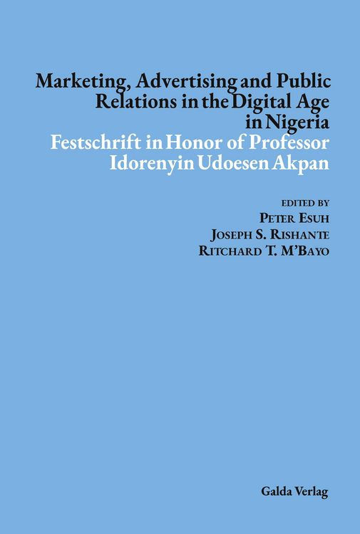 Produktbild: Marketing, Advertising and Public Relations in the Digital Age in Nigeria