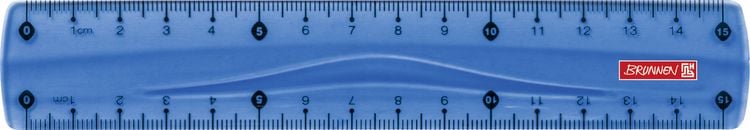 Produktbild: Brunnen Lineal 15cm azur