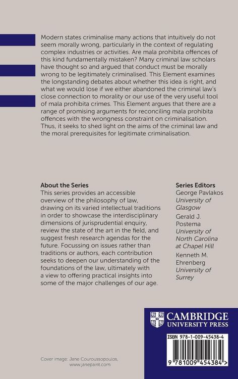 Produktbild: The Moral Prerequisites of the Criminal Law