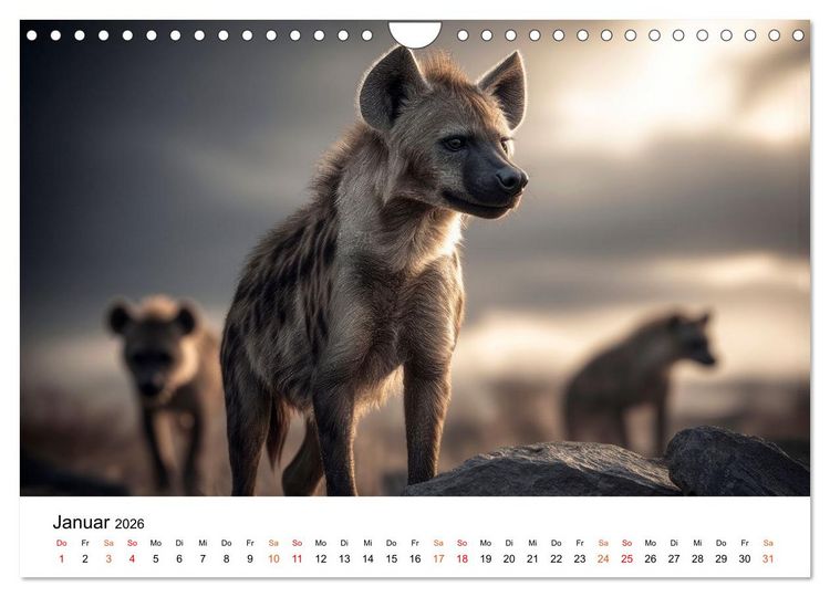 Produktbild: Hy&auml;nen - Afrikas geheimnisvolle J&auml;ger (Wandkalender 2026 DIN A4 quer), CALVENDO Monatskalender