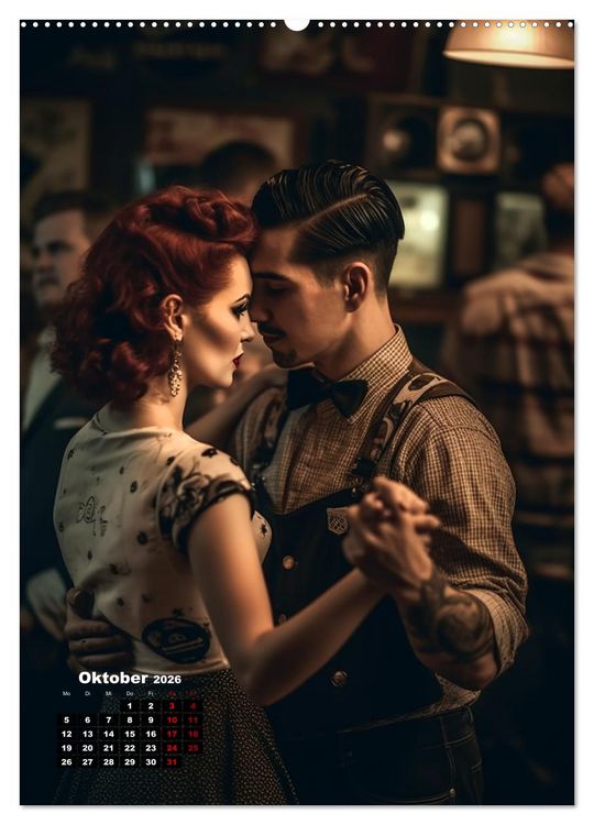 Produktbild: Rockabilly (hochwertiger Premium Wandkalender 2026 DIN A2 hoch), Kunstdruck in Hochglanz