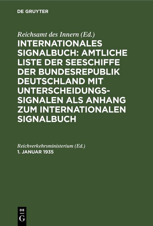 Produktbild: 1. Januar 1935