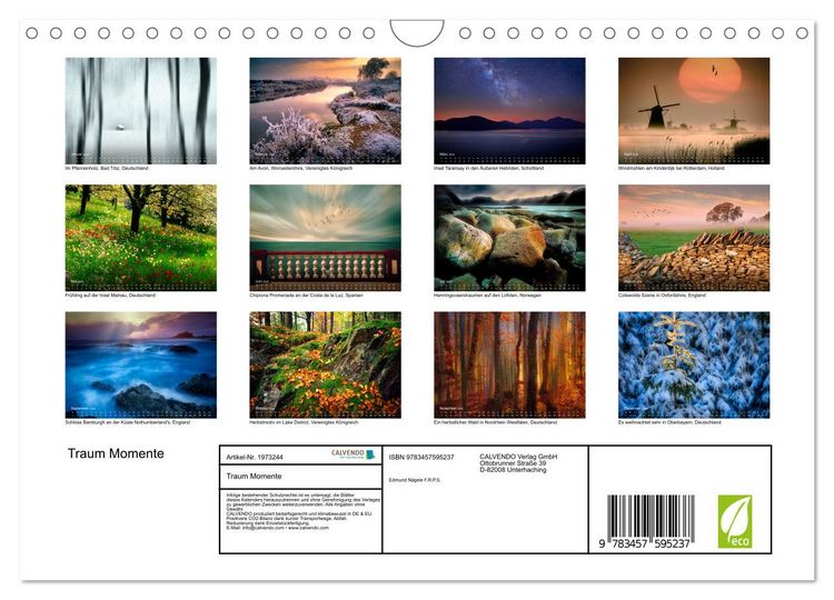 Produktbild: Traum Momente (Wandkalender 2026 DIN A4 quer), CALVENDO Monatskalender