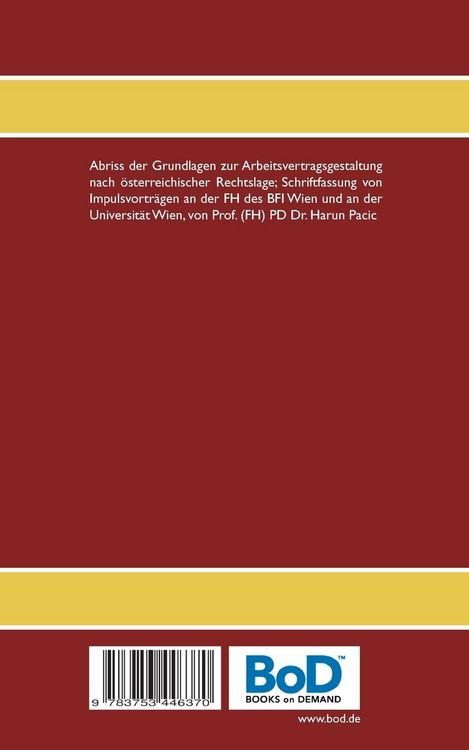 Produktbild: Erw&auml;gungen zum Arbeitsvertrag