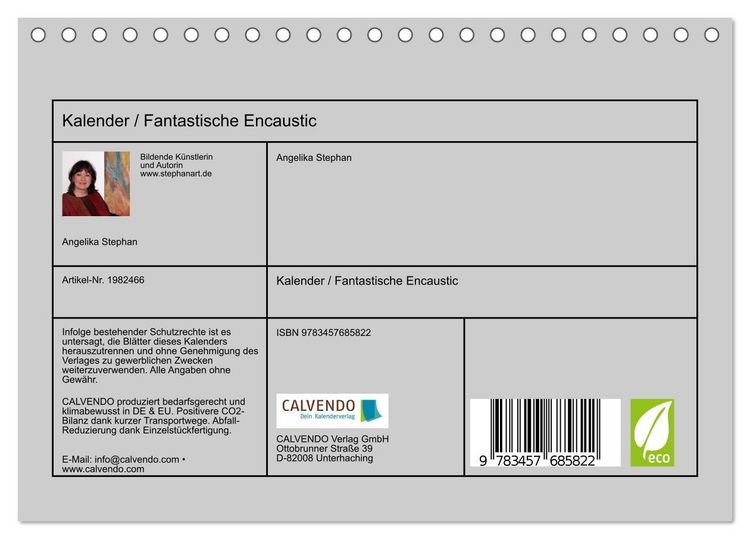 Produktbild: Kalender / Fantastische Encaustic (Tischkalender 2026 DIN A5 quer), CALVENDO Monatskalender