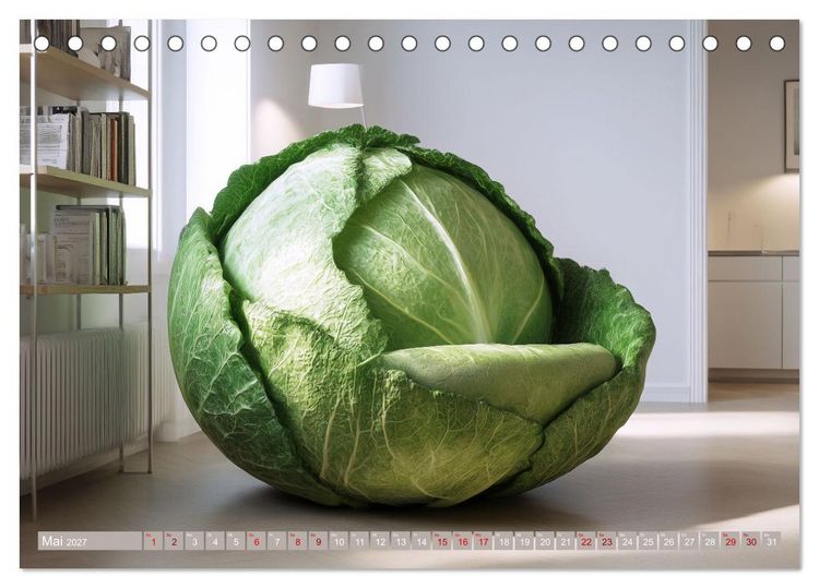 Produktbild: Vegitecture. Fotorealistische Visionen architektonischer Details (Tischkalender 2027 DIN A5 quer), CALVENDO Monatskalender