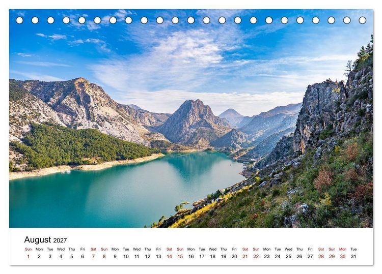 Produktbild: TURKISH RIVIERA Ancient echoes and azure coasts (Desk Calendar 2027 DIN A5 landscape), CALVENDO 12 Month DeskCalendar