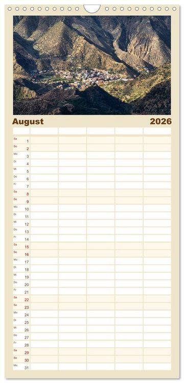 Produktbild: Familienplaner 2026 - Die Kanaren &ndash; Faszinierende Inseln im Atlantik mit 5 Spalten (Wandkalender, 21 x 45 cm) CALVENDO