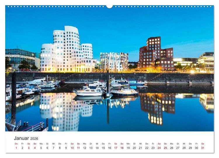 Produktbild: D&uuml;sseldorf - Tradition und Moderne am Rhein (hochwertiger Premium Wandkalender 2026 DIN A2 quer), Kunstdruck in Hochglanz
