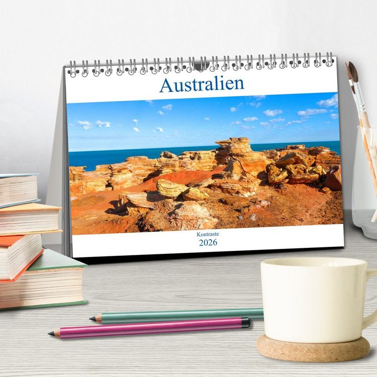 Produktbild: Australien - Kontraste (Tischkalender 2026 DIN A5 quer), CALVENDO Monatskalender