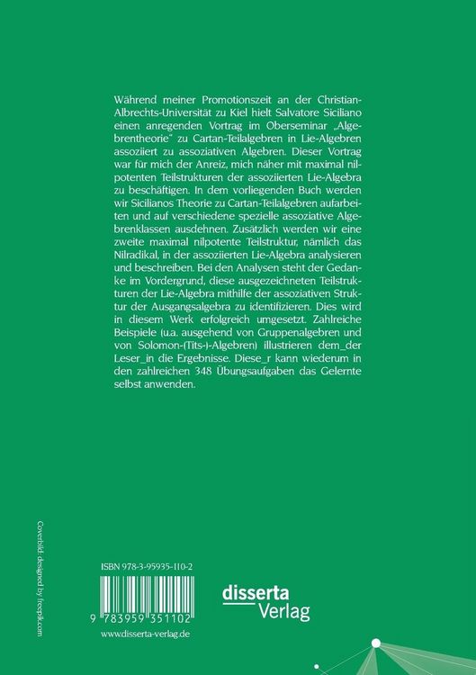 Produktbild: Maximal nilpotente Teilstrukturen I: Nilradikale und Cartan-Teilalgebren in assoziierten Algebren. Mit 348 &Uuml;bungsaufgaben