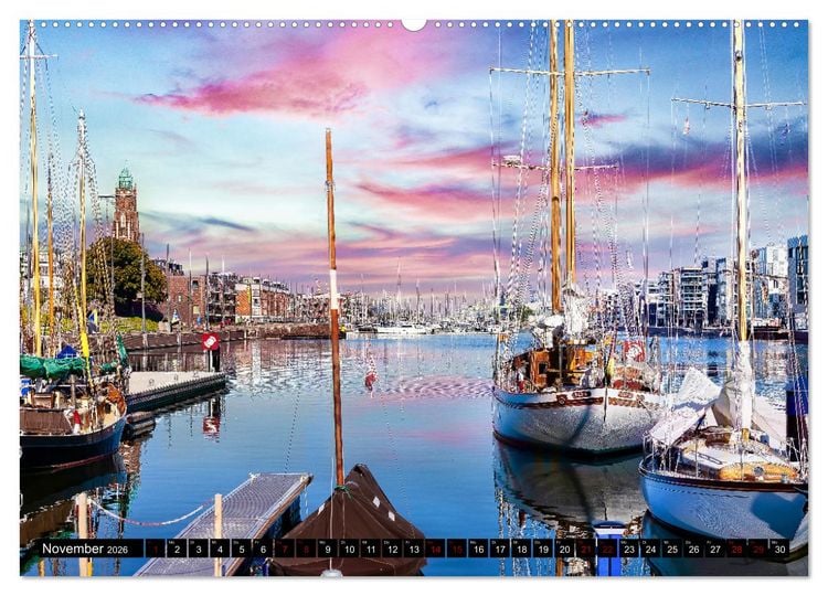 Produktbild: BREMERHAVEN Maritimes in der Seestadt (hochwertiger Premium Wandkalender 2026 DIN A2 quer), Kunstdruck in Hochglanz