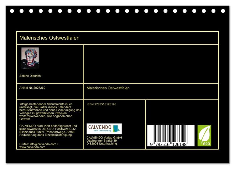 Produktbild: Malerisches Ostwestfalen (Tischkalender 2026 DIN A5 quer), CALVENDO Monatskalender