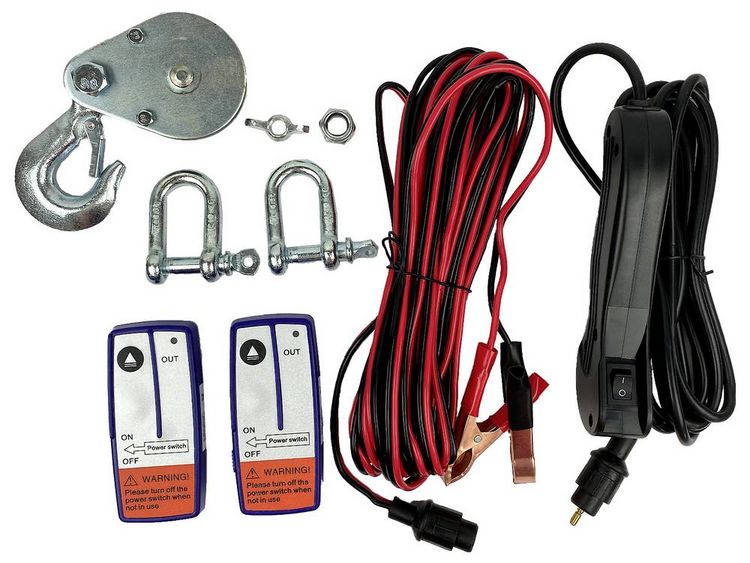 Produktbild: Berger & Schr&ouml;ter Seilwinde KDJ-2000 R Zugkraft (stehend)=400 kg Zugkraft (rollend)=2.7 kg Funk-Fernbedienung