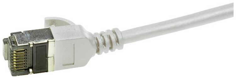 Produktbild: LogiLink CQ9042S RJ45 Patchkabel CAT 6a U/FTP 1.50 m Grau extrem d&uuml;nn, Flammwidrig, Flexibel, Folienschirm, Halogenfrei, mit Rastnasenschutz