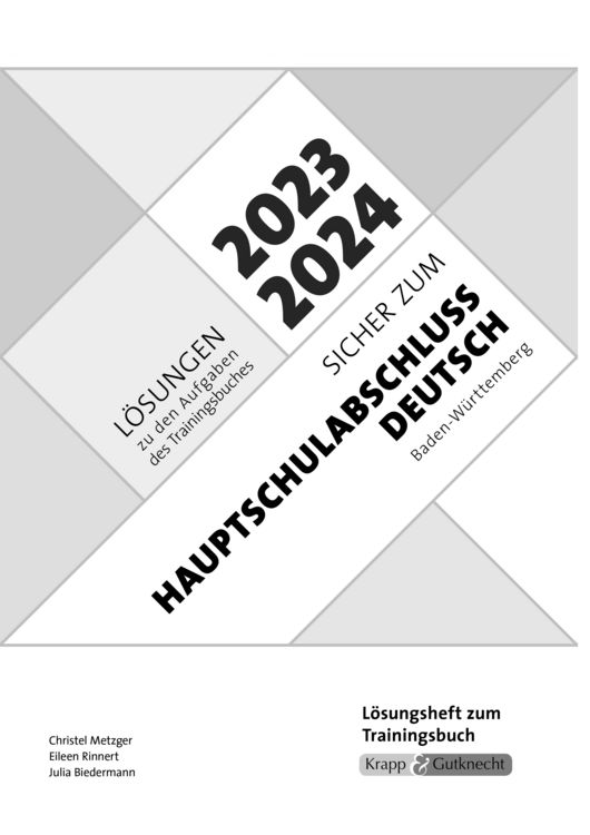 Produktbild: Sicher zum Hauptschulabschluss Deutsch Baden-W&uuml;rttemberg 2023 und 2024
