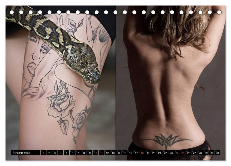 Produktbild: K&ouml;rperkult Tattoo (Tischkalender 2026 DIN A5 quer), CALVENDO Monatskalender