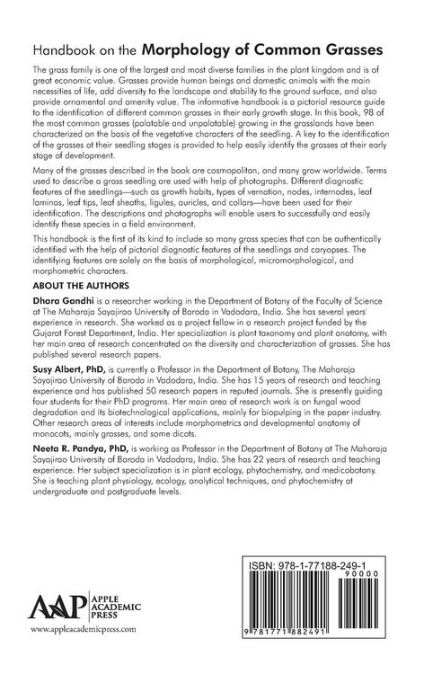Produktbild: Handbook on the Morphology of Common Grasses