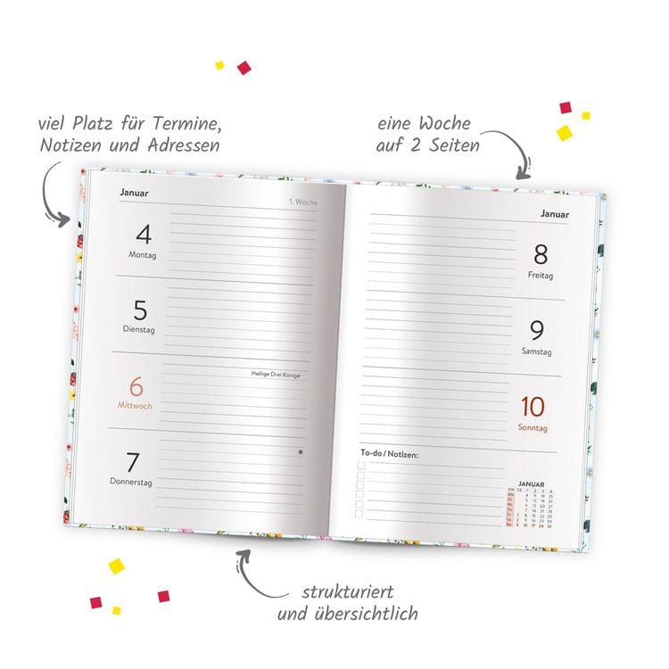 Produktbild: TR&Ouml;TSCH - Taschenkalender A6 Marienk&auml;fer 2027