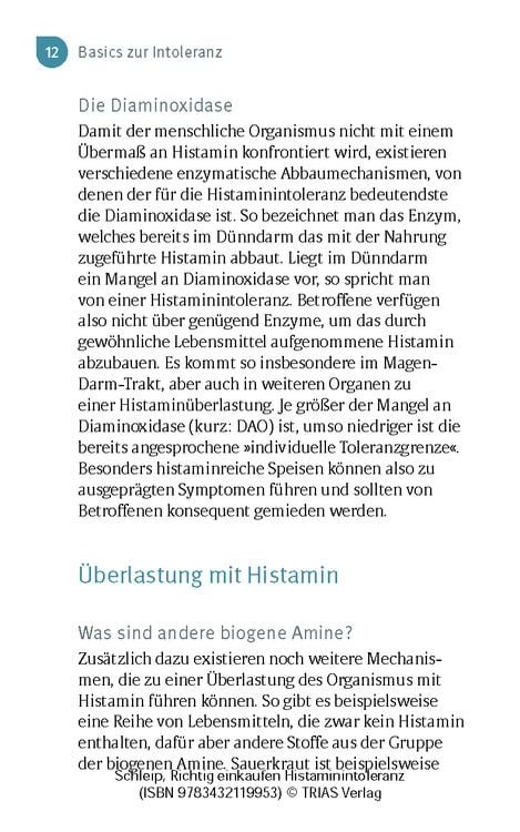 Produktbild: Richtig einkaufen Histamin-Intoleranz