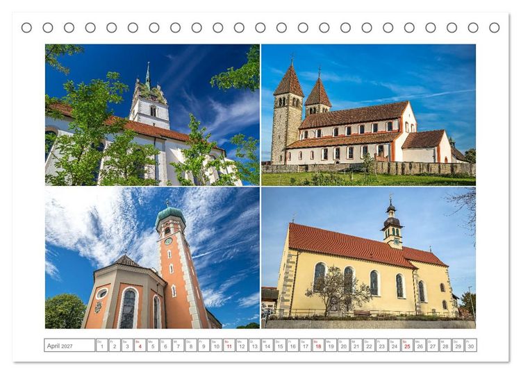 Produktbild: Gottesh&auml;user am Bodensee (Tischkalender 2027 DIN A5 quer), CALVENDO Monatskalender