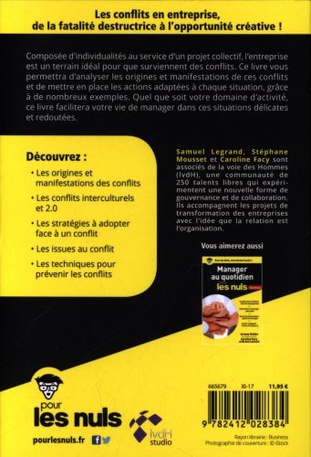 Produktbild: La gestion de conflits pour les nuls : business