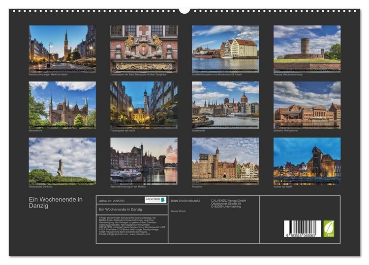 Produktbild: Ein Wochenende in Danzig (hochwertiger Premium Wandkalender 2026 DIN A2 quer), Kunstdruck in Hochglanz