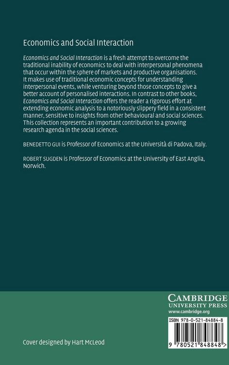Produktbild: Economics and Social Interaction