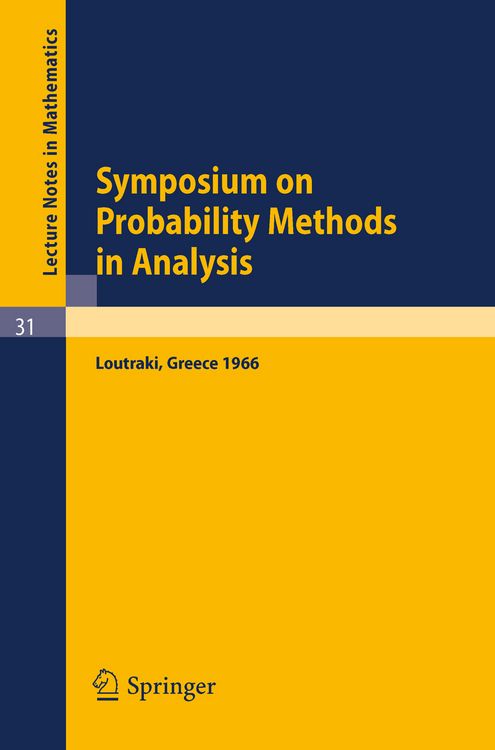 Produktbild: Symposium on Probability Methods in Analysis