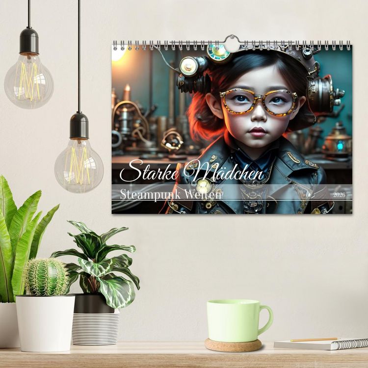 Produktbild: Starke M&auml;dchen - Steampunk Welten (Wandkalender 2026 DIN A4 quer), CALVENDO Monatskalender